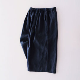 キャピタル KAPITAL 異素材　切替　デニム　キュロットパンツ　リネン STAMP AND DIARY｜40/1リネン 2タックキュロットパンツ - AIDA general