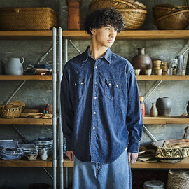 orSlow オアスロウ デニム カンフージャケット XL 4 デニムシャツ orslow オアスロウ 01-8124-81 デニムウエスタンシャツ DENIM WESTERN