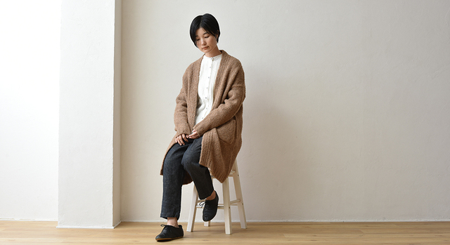 新作入荷】ふわりと軽くて暖か◎エコアルパカウールループニット