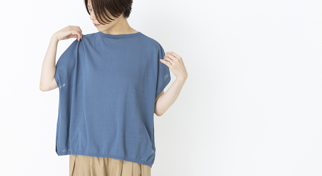 nowos コットンニットカットソー 30% OFF】[95-244-003]Yonetomi(ヨネトミ) WAVECOTTON KNIT P/O <SOLID