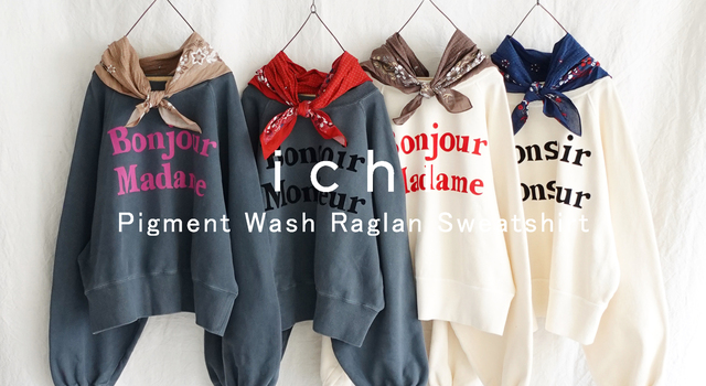 New Release : i c h i Pigment Wash Raglan Sweatshirt - ichi New Release : i c h i Pigment Wash Raglan Sweatshirt - ichi