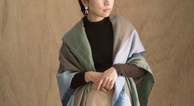 敬老の日ギフトに美しい色のストールを】hatsutokiの上質素材の
