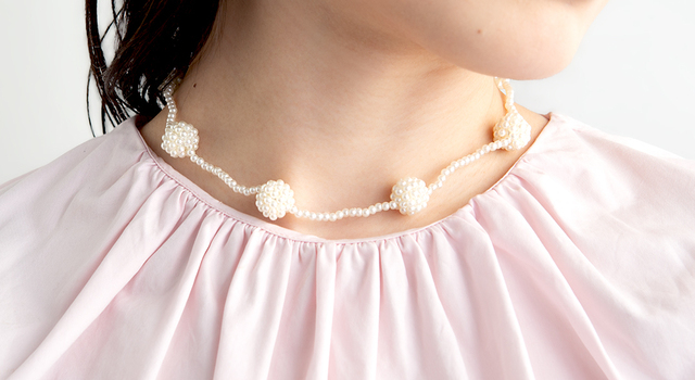 designsix】ショートタイプのKIRI NECKLACEに新色パールが登場 