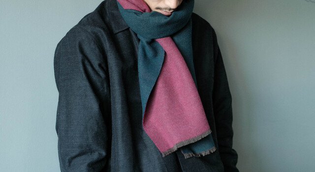 クリスマスギフト】カシミヤタッチのウールマフラー 男女