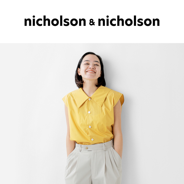 新品nicholson & nicholson スカーフカラープルオーバーシャツ 2024SS先行 】一足先のnicholson&nicholsonご予約スタート