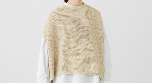 新品 かぐれ 今季 テープヤーンニットベスト 2025秋冬 ライト