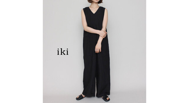 【週末限定値下】iki リネントリプルワッシャーオールインワン ピンク NEW ITEM｜夏の大本命 リネンアイテム - iki(イキ) | キナリノモール