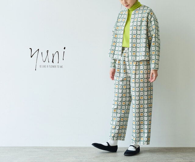 コットン グリッドフラワー エンブロイダリー PRE ORDER START