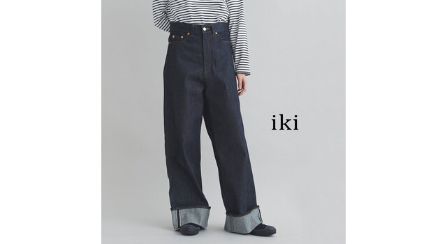 iki イキ　ローデニム　サイズM 日本製　濃紺デニム iki イキ ローデニム サイズM 日本製 濃紺デニム