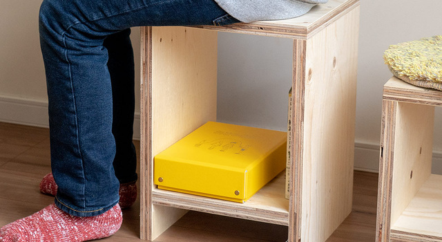 図工室のイス 450 600 スツール　イエノLabo 楽天市場】図工室のイス 450 スツール stool ベンチ 木製 収納