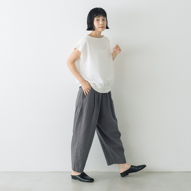 2300円 オーガニックコットンやナチュラルリネンを使ってます✩*॰ さらっと風が通る🌱くらすことオリジナルの「リネンコットンパンツ」が