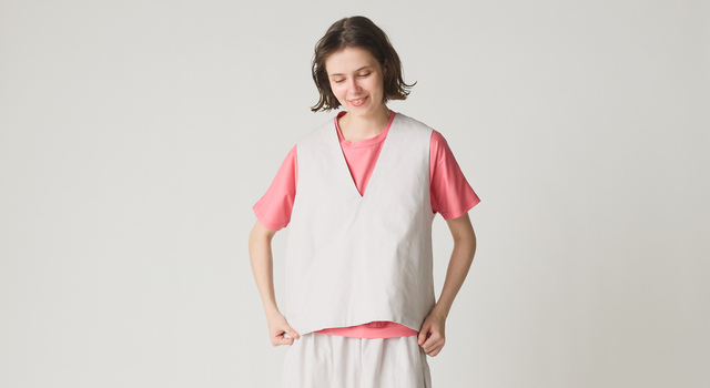 MidiUmi｜cotton linen V neck vest cotton linen V neck vestが再入荷しました - MidiUmi