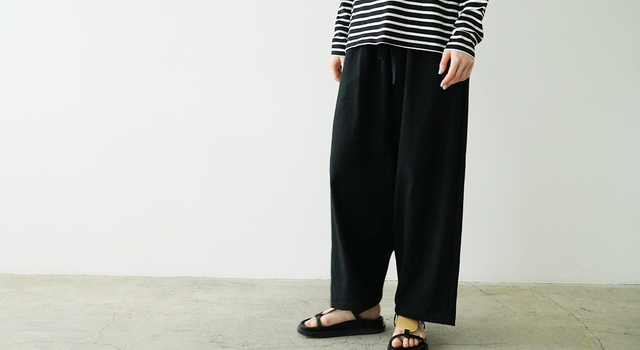 【極美品】センソユニコ芽風 サルエルパンツ シルク混 ギンガムチェック 変形 kOhAKU裾アシメデザインサルエルパンツ』