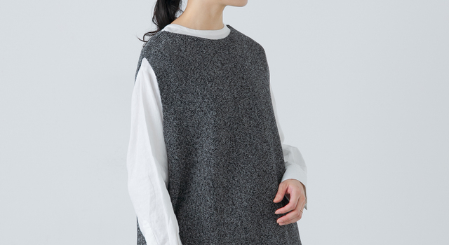 新品　かぐれ　今季　 2025秋冬　ドライコットンニットベスト　グレー かぐれ｜ドライコットンニットベスト - かぐれ(カグレ) | キナリノモール