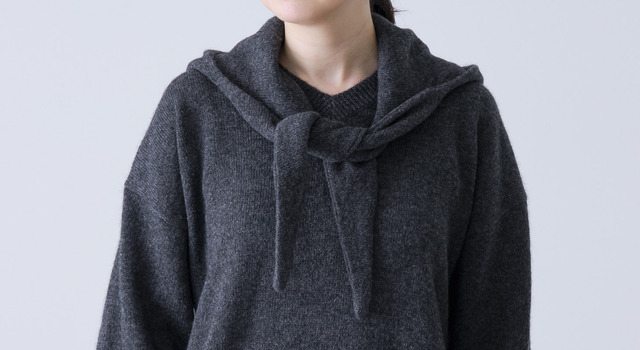 セットでも別々でも楽しめる 上質素材で仕立てたニット＆フード
