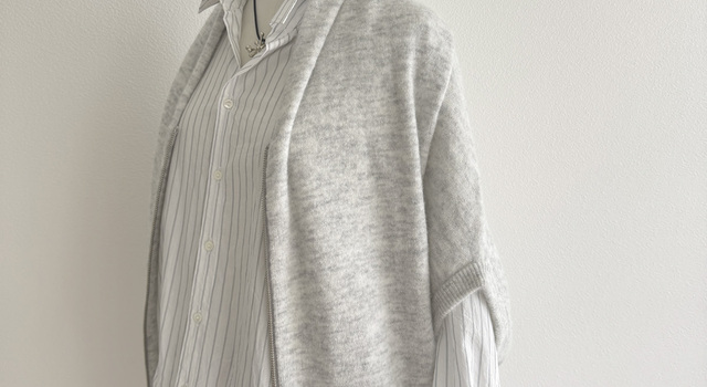 一枚あると便利な、ストレッチモヘアZIPベスト - Le pivot(ルピボット