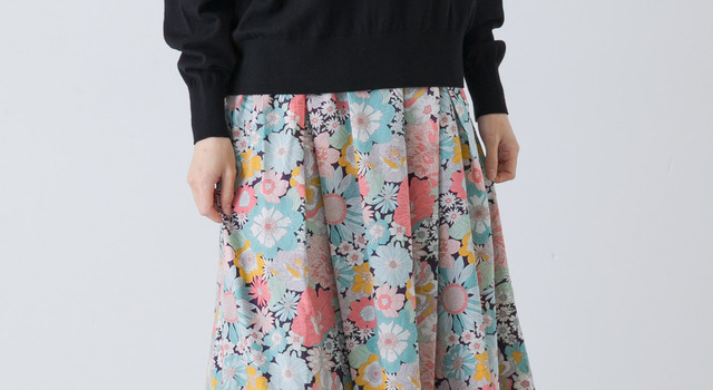 極美品 かぐれ リバティ プリント スカート 花柄 総柄 ロング 23SS かぐれ スカート リバティプリントスカート : ZOZOTOWN Yahoo!店