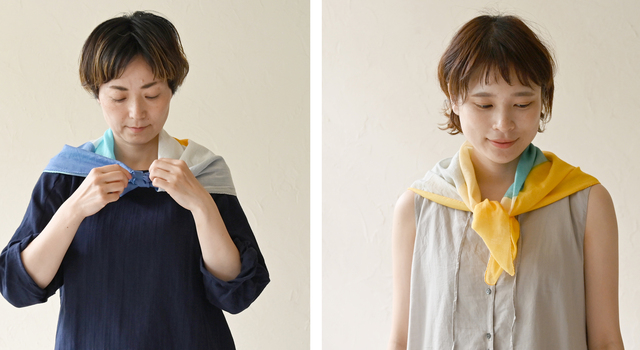 この夏、真似したい！スカーフ×トップスの着こなし4選 - sisam FAIR 