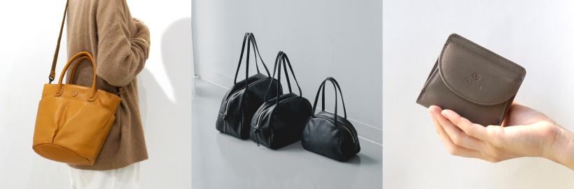 流行りに流されないベーシックデザイン。
レザーブランド「Folna」オープン！